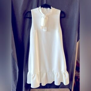 Never Worn Betsey Johnson Short Sleeveless Dress Size 4 White Rickrack